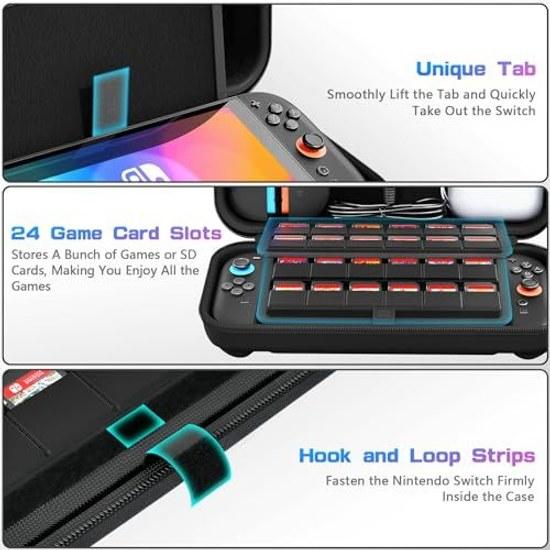 Switch2 compatible case protective cover storage bag dustproof dirt-resistant shockproof nylon material full protection type deodorizing large holds