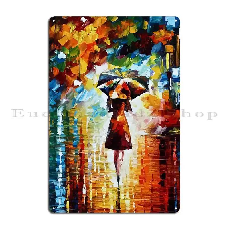Leonid Afremov Landscapes Metal Plaque Poster Printing Painting Wall Mural Character Plaques Tin Sign Poster 20x30cm(7.8x11.8inch)