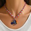 Tropical Island Seahorse Pendant Colorful Glass Beaded Necklace  Women and Girls