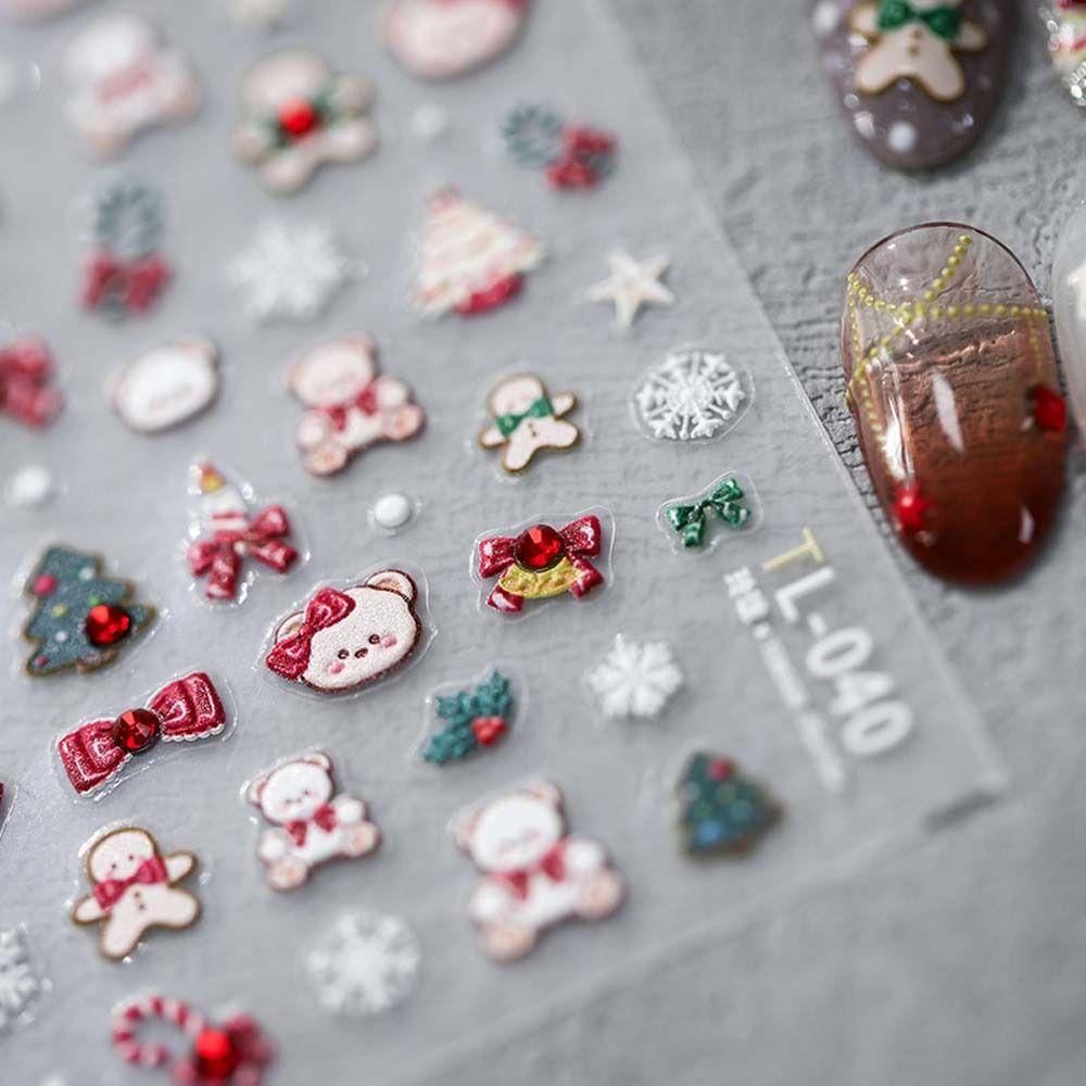 Xmas Nail Charms Christmas Nail Stickers Christmas Nail Decorations Christmas Party