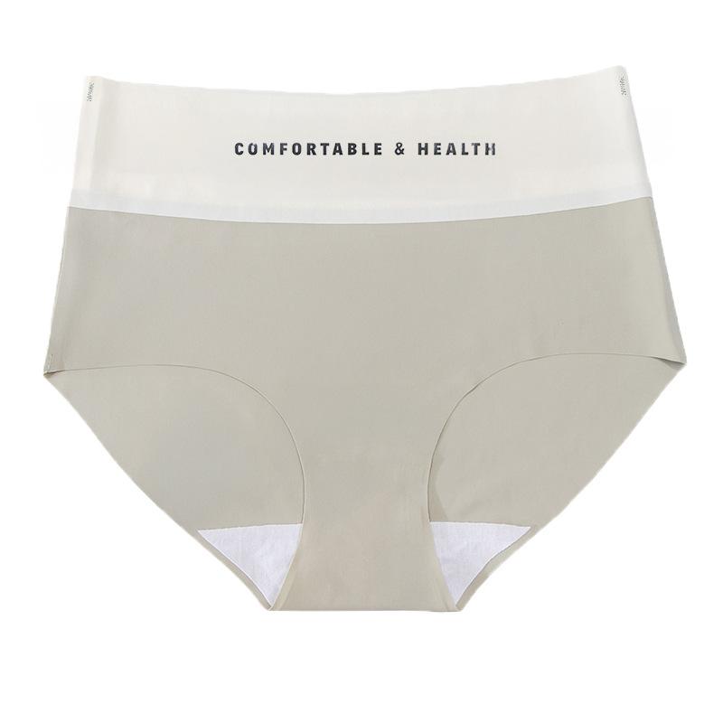 Damen Frühling und Sommer Farbkombination Farbe Eis Seide Spurlos Hoher Rückprall Bequem Hohe Taille Slips