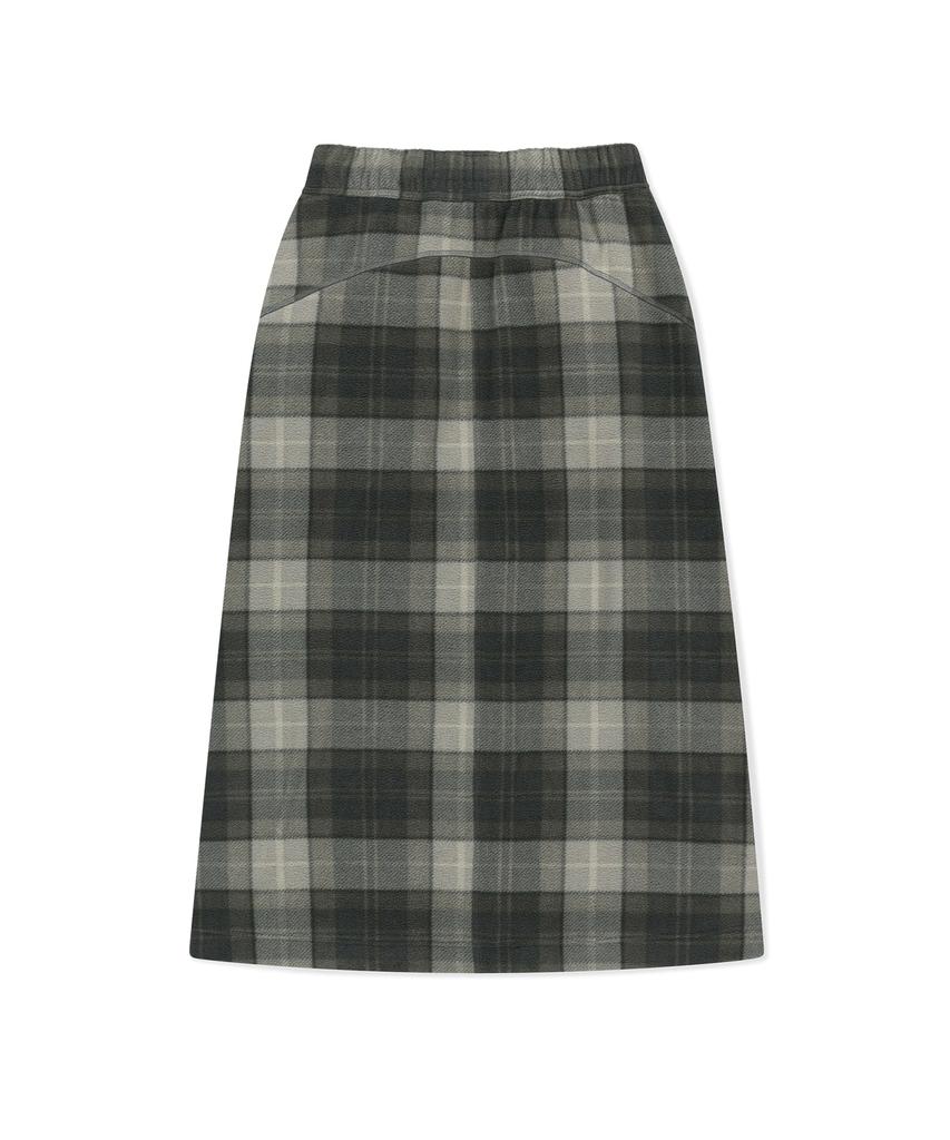 Sseonleobeutueo Fleece Long Skirt Gray