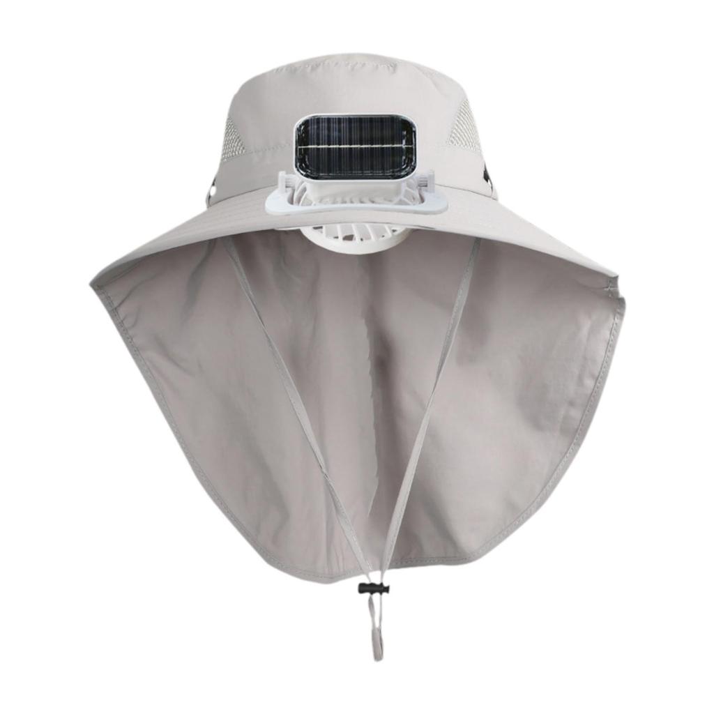 Children Outdoor Hat with Solar Fan Rechargeable Breathable Multipurpose Cooling