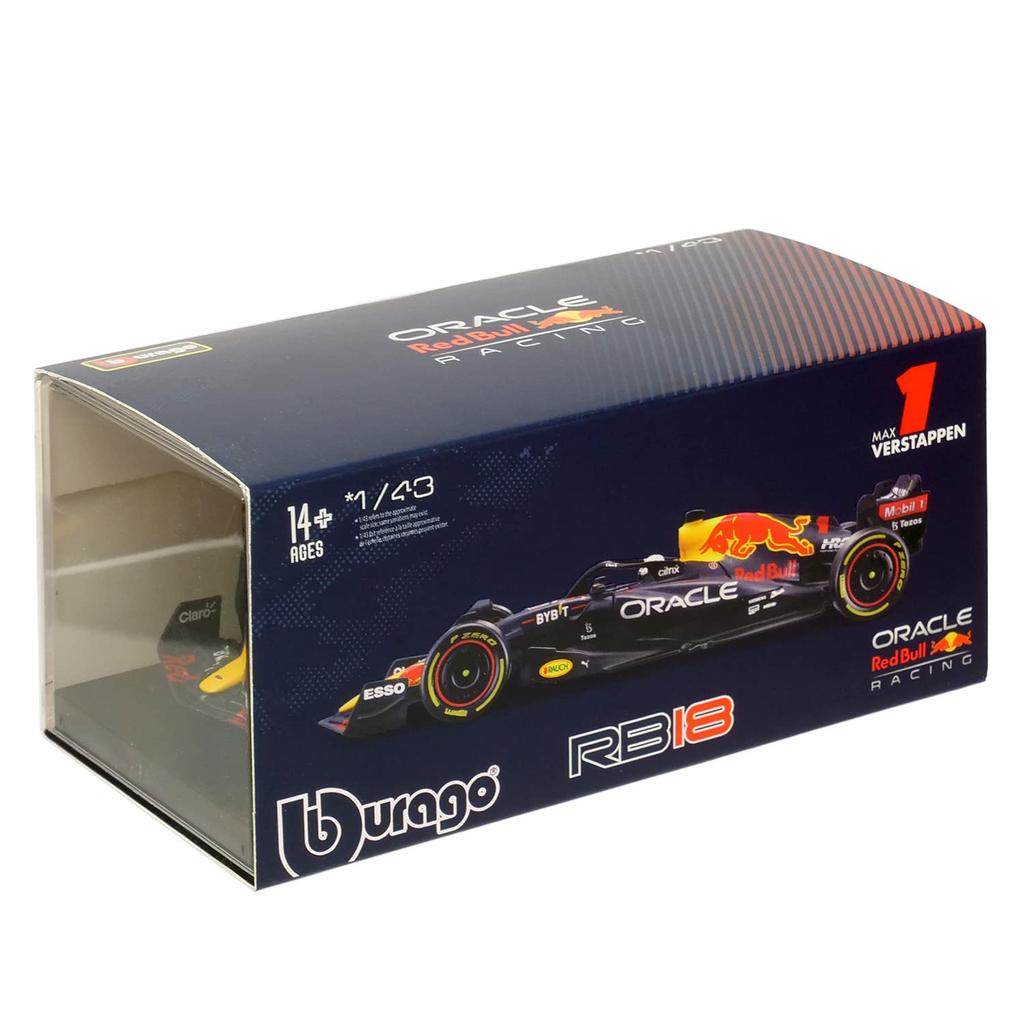 Bburago Oracle Red Bull Racing RB18 mit Verstappen Fertigprodukt 1/43 (2022) Nr. 1 M. Treiber,