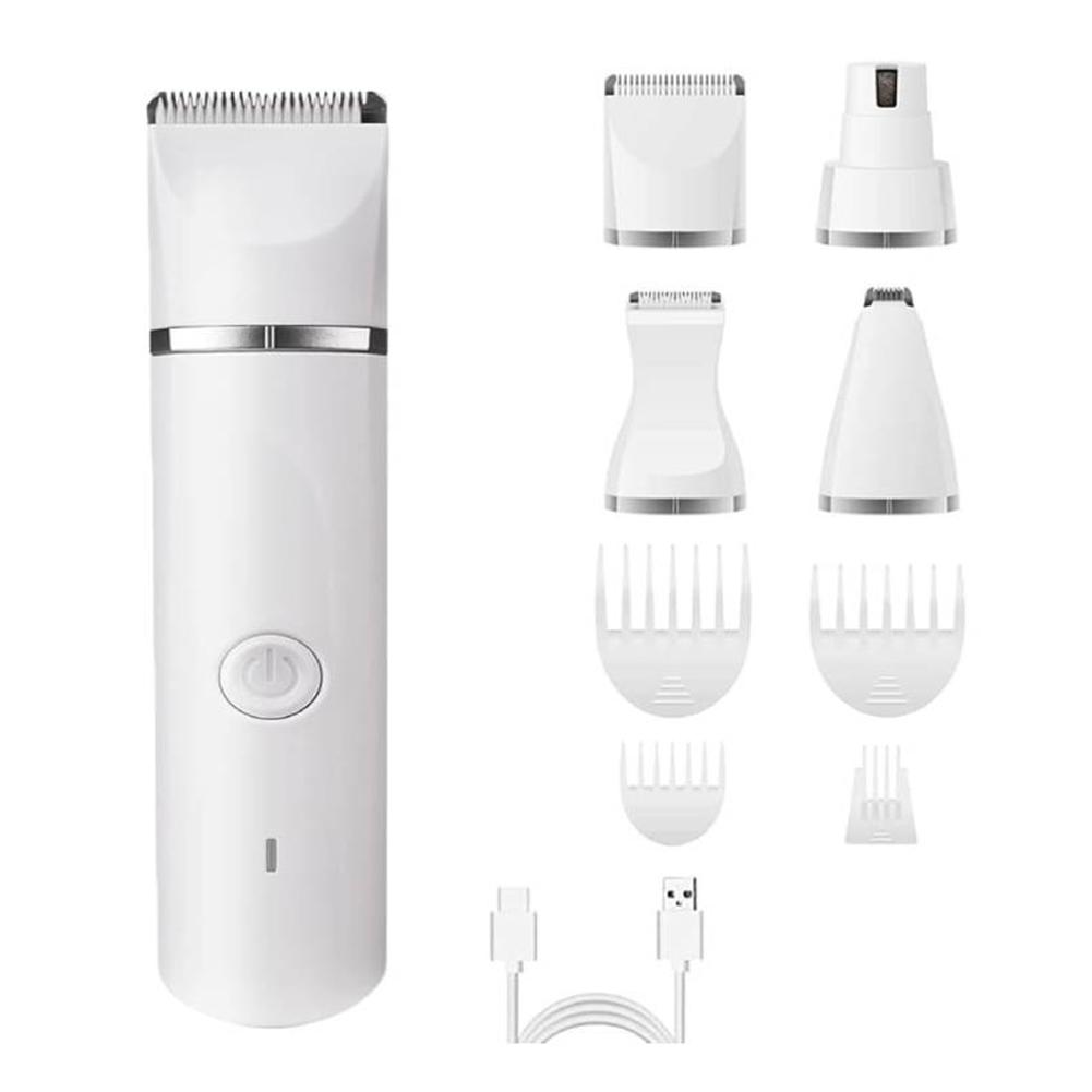 Dog Grooming Kit 4 in 1 Dog Grooming Clippers Paw Trimmer Nail Grinder for Dogs and Cats Paw Nail Face Ears Legs Body