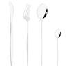 Drmfiy Pink Silver Stainless Steel Dinnerware Set Fork Knife Soup Ice Spoon Cutlery Set Western Flatware Kitchen Silverware Set