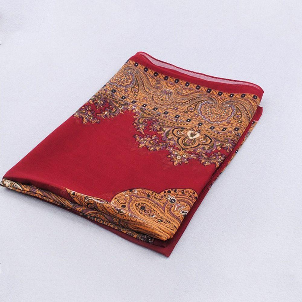 160*50cm Long Wrap Shawl Sunscreen Beach Gauze Scarf Elegant Chiffon Scarf for Women