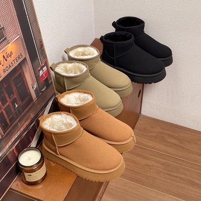 Snow Boots 2024 Autumn and Winter New Classic Non-slip Waterproof Piled Thickened Low Cotton Shoes