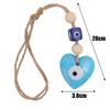 Evil Eye Heart Hand Woven Rope Wall Hanging Fashion Car Key Ring Decorated Living Room Wall Hanging Car Accessories