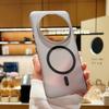 Coque de téléphone magnétique transparente à rayures grillagées pour Xiaomi Mi 14 13 Pro Ultra chargement magsafe coque arrière rigide antichoc