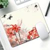 Flower Red Mouse Pad Large Square Computer Office Game Table Mats Rubber Anti-slip Mousepads Small Decor Desk Pads XS 250x200mm