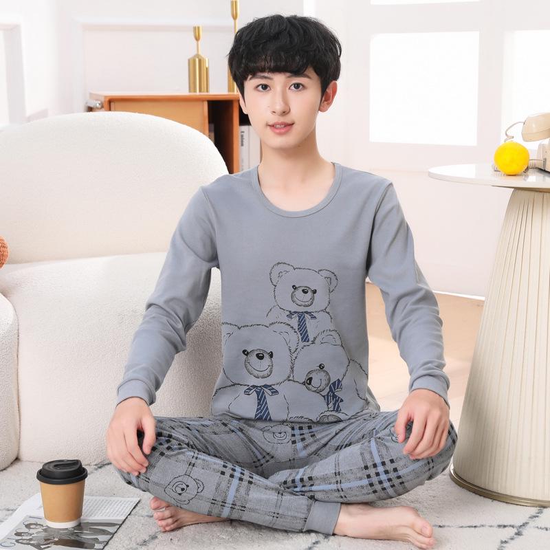 Children's Cotton Underwear & Pajama Set: Warm Wool Sweater, Bottoms for Boys & Girls, Autumn/Winter Comfort