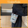 Stylish Minimalist Handbag For Women 2024 Summer New Casual Phone Purse In Orange And Blue