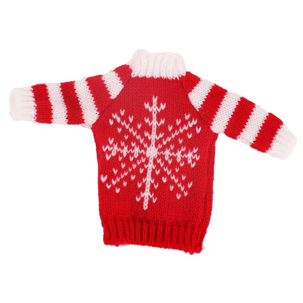 

25 Кукольный свитер для куклы Эльфа Красный Мальчик на полке для Babi 11,8 дюйма(30см) Одежда для кукол Платье Аксессуары Рождественский подарок