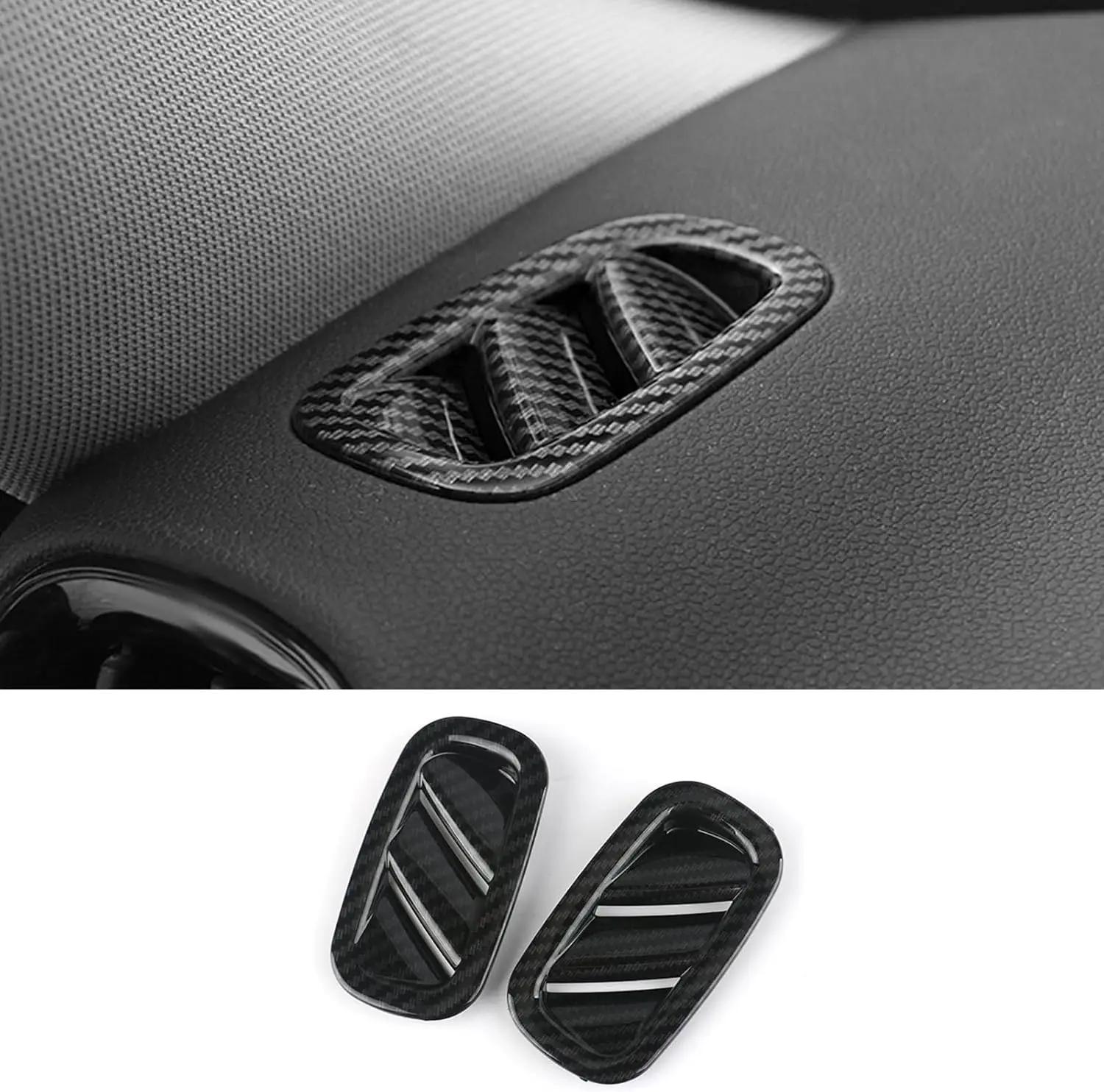 Carbon Fiber Texture A Pillar Air Vent Trim for Mini F60 Interior Panel 2pcs Carbon Fiber (Black)
