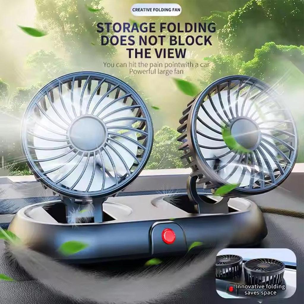 Car USB Fan,Powerful Dashboard Electric Car Fan,360 Degree Rotatable Car Fan,ortable Vehicle Cool Fan,Low Noise Strong Dashboard Cool Circulator Fan