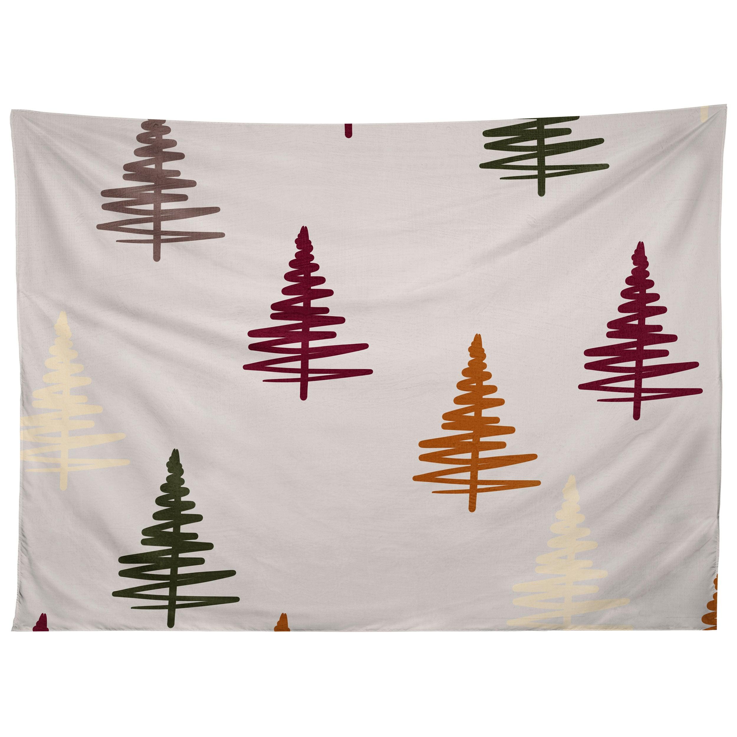 HOLIDAY VIBES TREES 1 tapestry 75x100