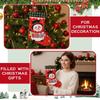 Set of 4 Christmas Decorations Stockings Snowman, Santa, Reindeer Socks Christmas Tree Decoration Items Gifts Hangings Stocking Set