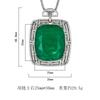 New Jewelry Necklace Emerald Color Vintage Women's Style Banquet Fashion Large Square Pendant Light Luxury