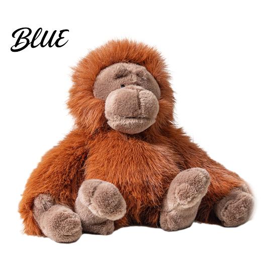 Geschenk für Tierliebhaber Plüsch Gorilla Puppe Realistisches Stofftier Kinder Weich Flauschig Entzückendes Plüschtier Orang-Utan mit Dickem Langem Fell Heimdeko
