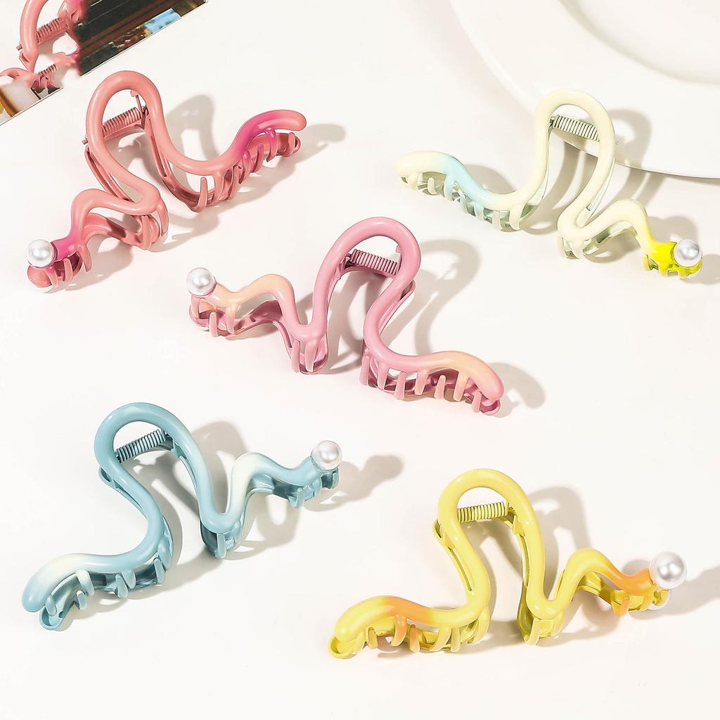 Caterpillar Hair Claws Metal Hairpin Electroplated Alloy Hair Clips Crab For Women Girl Gift Hair Accessories Ponytail Headwear