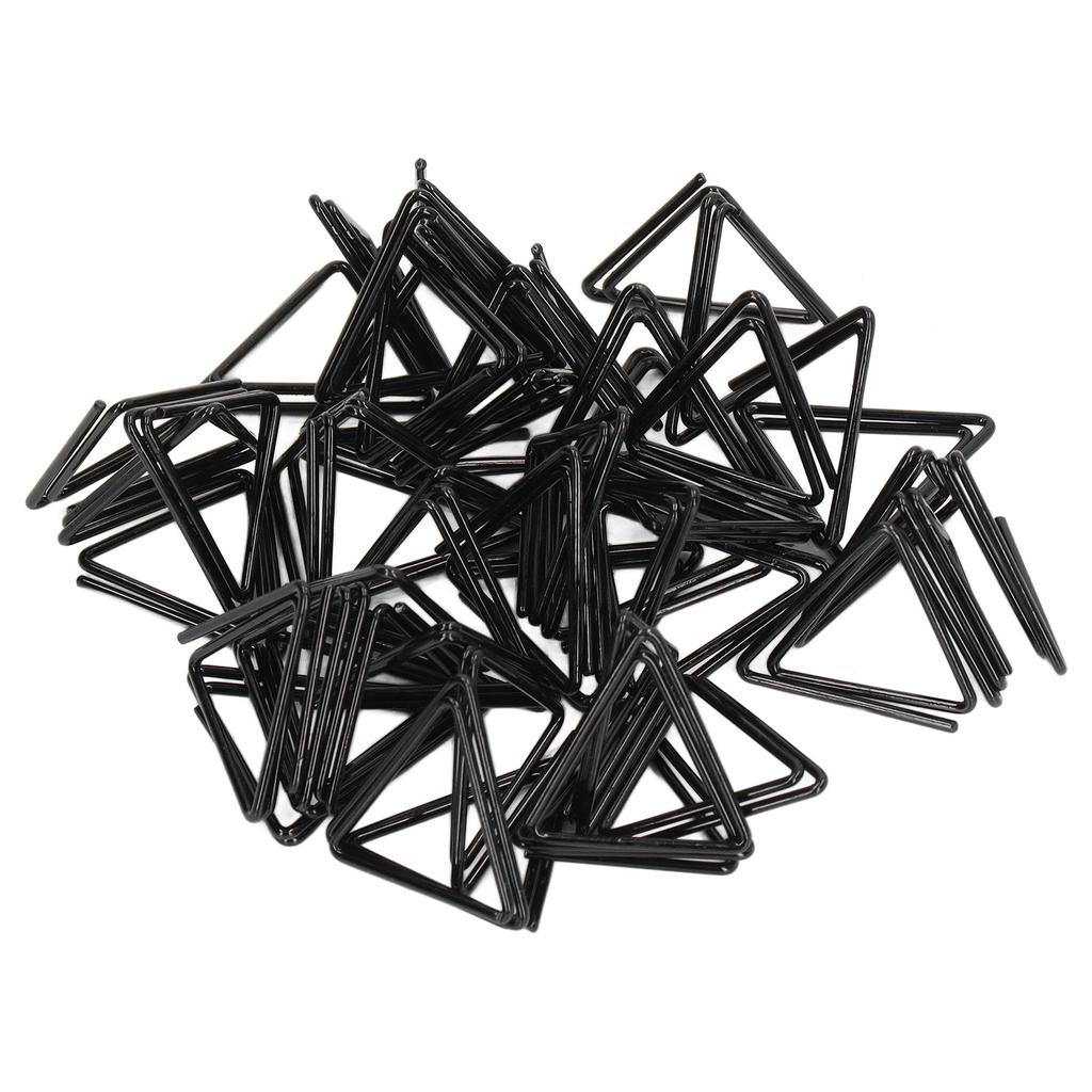 100 buc agrafe triunghiulare pentru hârtie, design triunghiular metalic rezistent la rugină, agrafe drăguțe pentru notițe