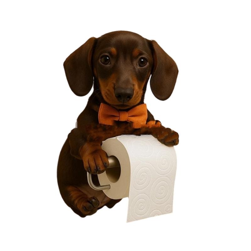 Eleganter Hunde-Design Harz Taschentuchspender Vielseitige Badezimmer-Küchen-Dekorationen Langlebiges Haushaltsartikel für den täglichen Gebrauch