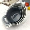 4pcs/set with Handle Salad Bowl with Pour Spout Snacks Basin Mixing Bowl Set  Vegetables