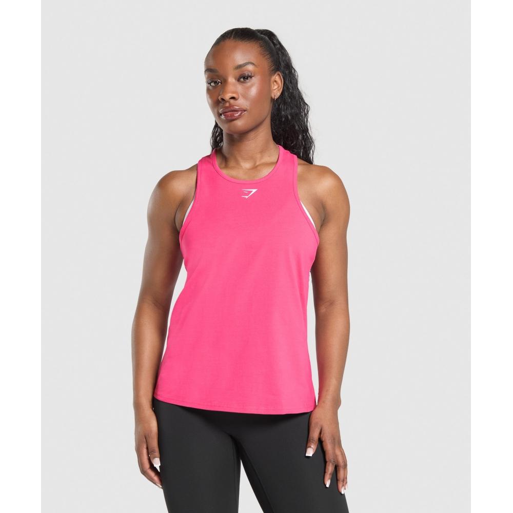 

Gymshark Тренировочный хлопковый танк Freak Out Pink B7a1m Kb04 XS