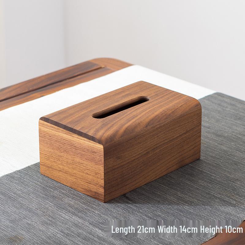 Bamboo Wood Paper Towel Box - Modern Desktop & Car Storage, Creative Bamboo Material, Suitable for Home.