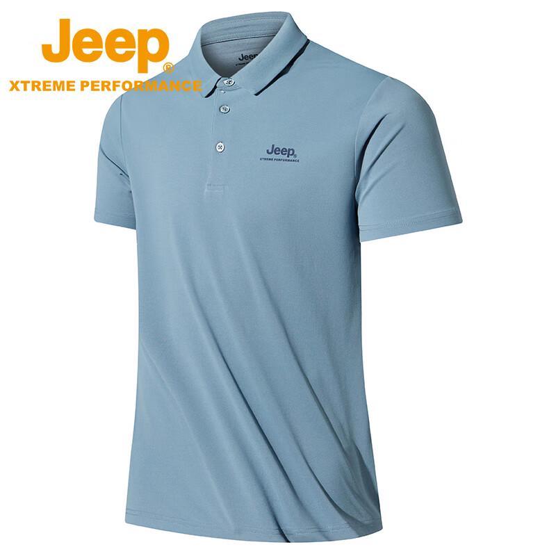 JEEP Men s J322099905 Outdoor Casual Short Sleeve Polo Shirt L