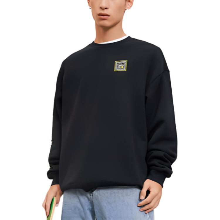 Converse Future Utility Graphic Sweatshirts Men's Black Crew Neck Moderate Other 10026527-A01