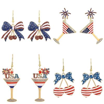 Delicate Earrings Independence Day Theme Fashion Accessories Party Earrings Suitable for Casual or Formal Occasions