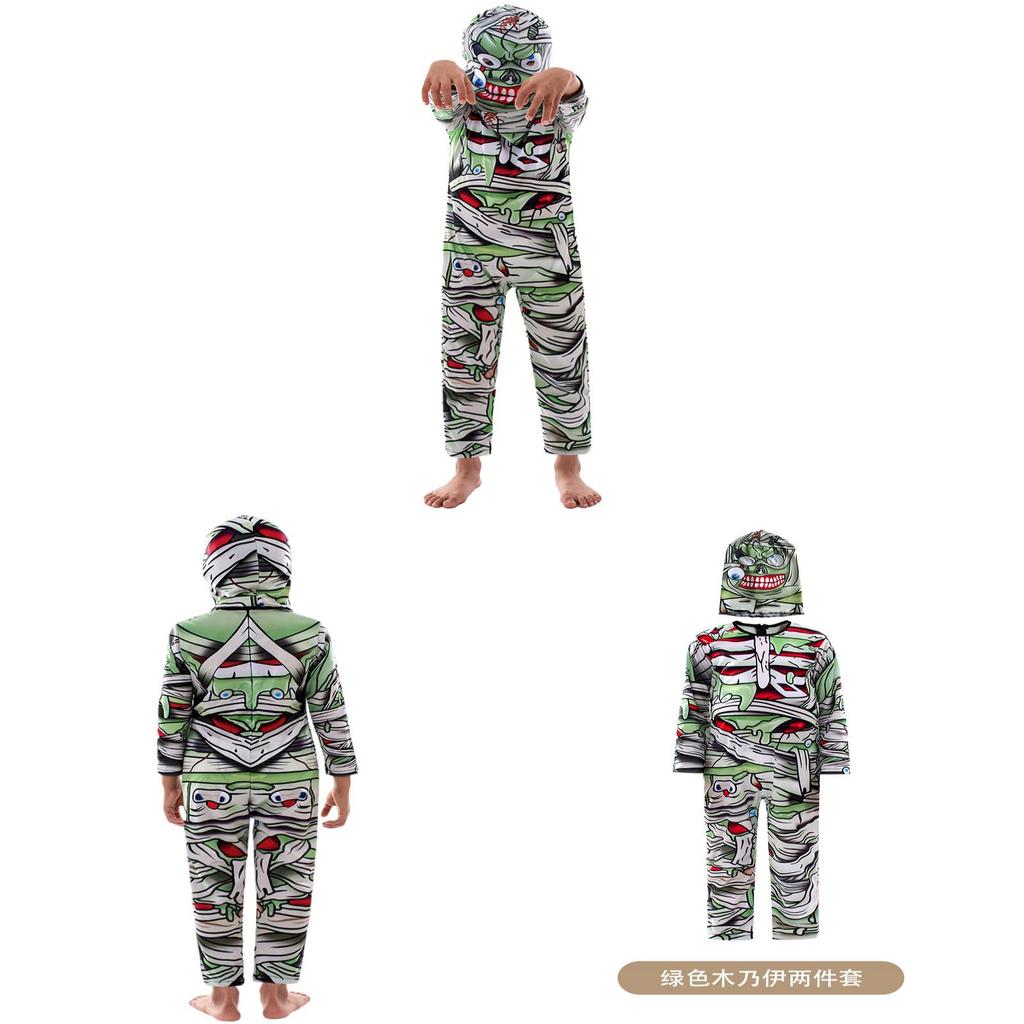 Disfraz de Cosplay de Momia de Halloween para Niños con Malla y Tejido Suave para Actuaciones Infantiles