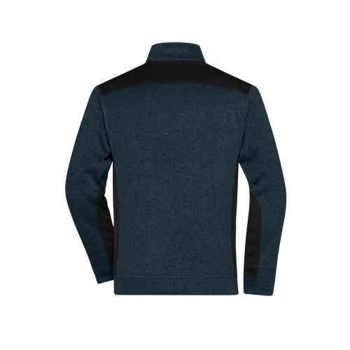 James and Nicholson Mens Strong Knitted Work Fleece Jacket