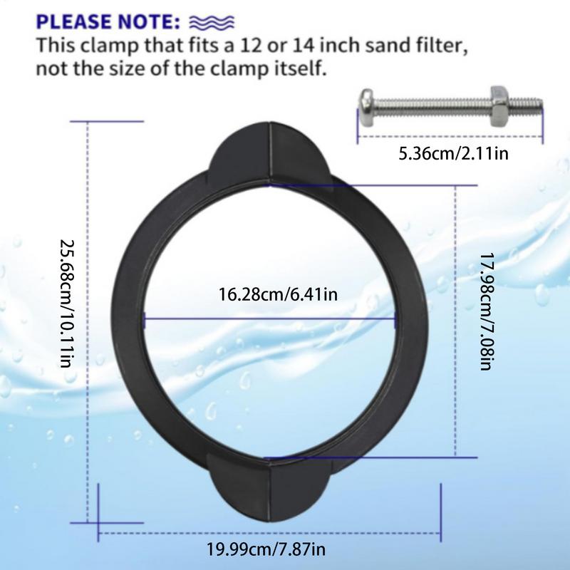 Pool Filter Clamp for 12 and 14 Inch Pump Clamp Flange Sand Filter Valve Clamp Pool Sand Filter Replacement Parts Accessories