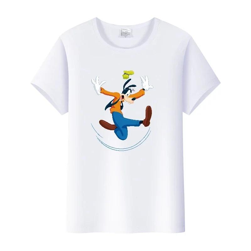 Fashion Cartoon Goofy Goof Clothes Oversized T-shirt Summer White Tees 90S Tops Harajuku Blouses Tshirt Unisex