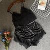 Women's Lace Pajama Set Export Sexy Elegant Pullover Lace Sleeveless Lace Suspenders Pajamas