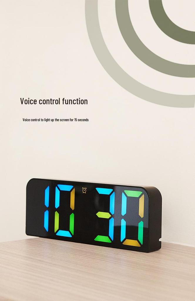 RGB Phantom Color Wall Clock: Creative Digital Clock for Living Rooms