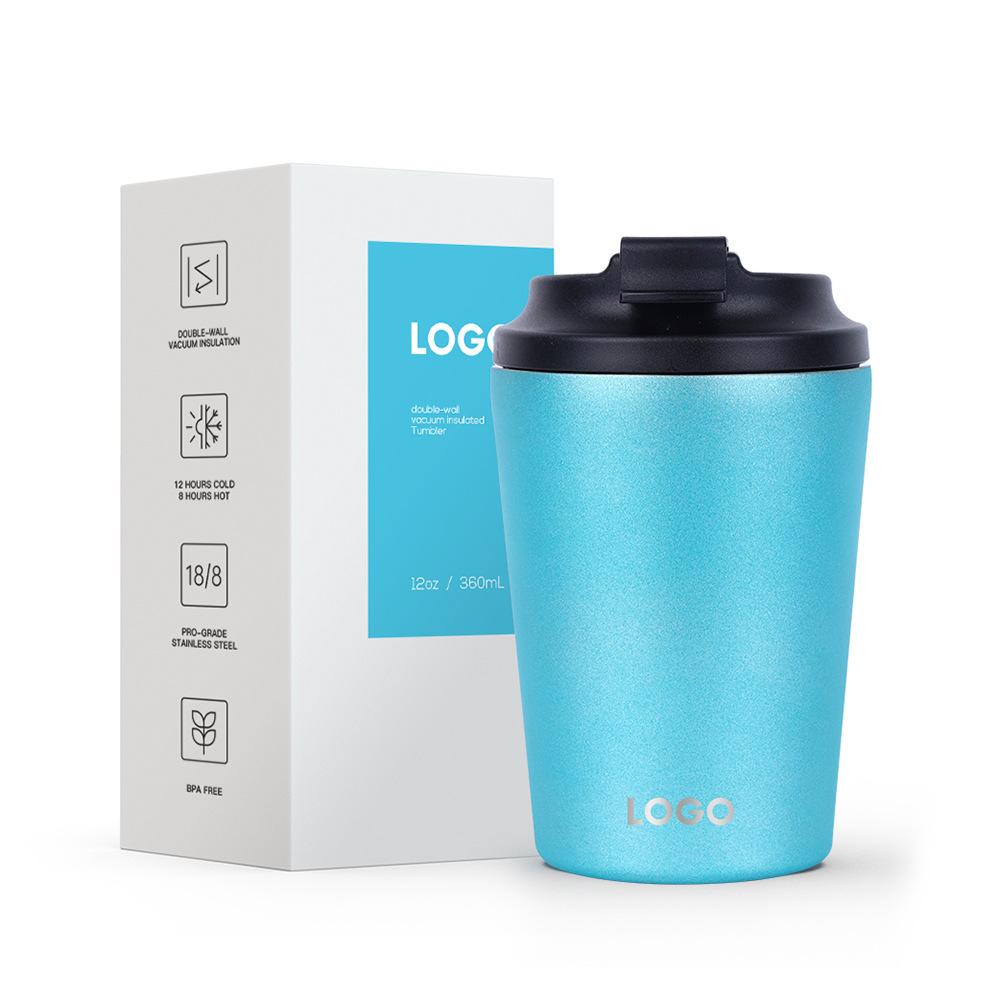 

1/2м чашка Саудовская половина M Изолированная кофейная чашка из нержавеющей стали Вакуумные фляги Чашка с логотипом на заказ 12 унций Двухстенная кружка из нержавеющей стали 12oz