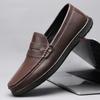 Scarpe Loafer Casual in Pelle più Recenti Marrone Nero Eleganti Stile Britannico per Uomo Alta Qualità Slip-On Loafer da Uomo Scarpe Piatte da Guida Maschili