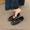 Flat-bottomed small fragrant Mary Jane shoes spring new with skirts French gentle evening single shoes