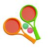 Badminton Rackets Balls Set Compact Lightweight Sturdy Handle Elastic Net Outdoor Indoor Sports Game for Kids Boys Girls