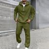 Men's Loose Fit Color Sweatshirt and Pants 2 Piece Set with Elastic Waist