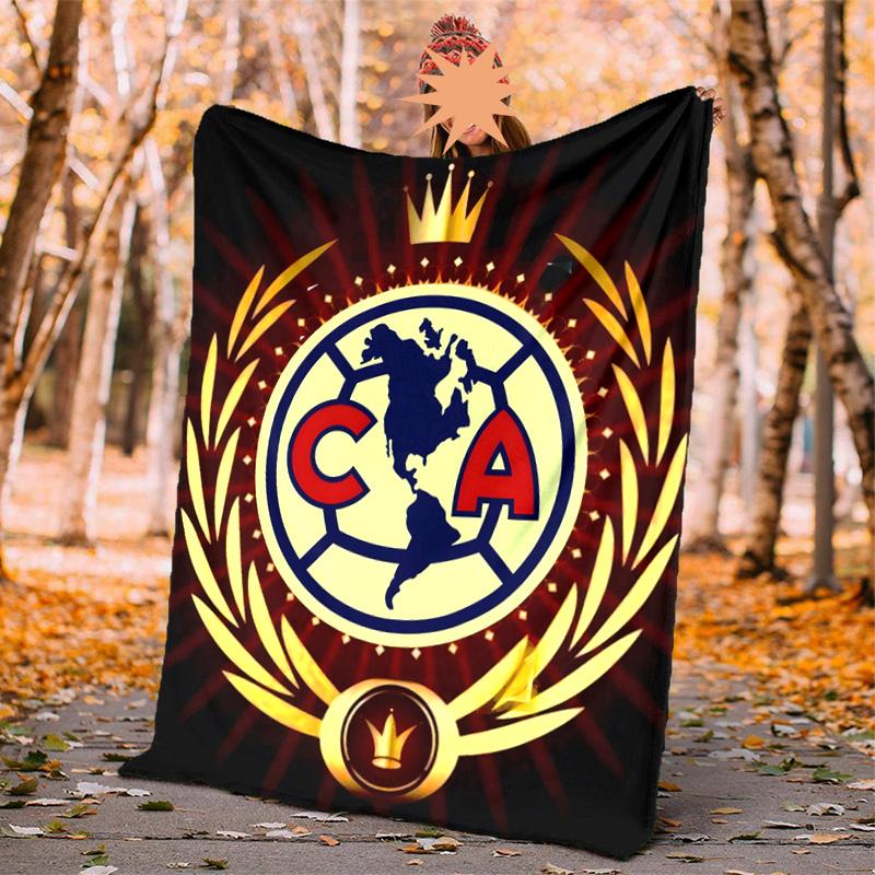 Club Amrica Flannel Blanket Soft Warm All-Season Throw, Design for Camping, Car Travel, Hiking Sofa, Bed, Office Perfect Gift for Parties