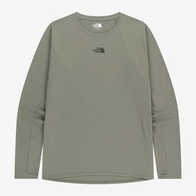 Nt7tr55l White Label Step Up Long Sleeve Round Tee Light Khaki