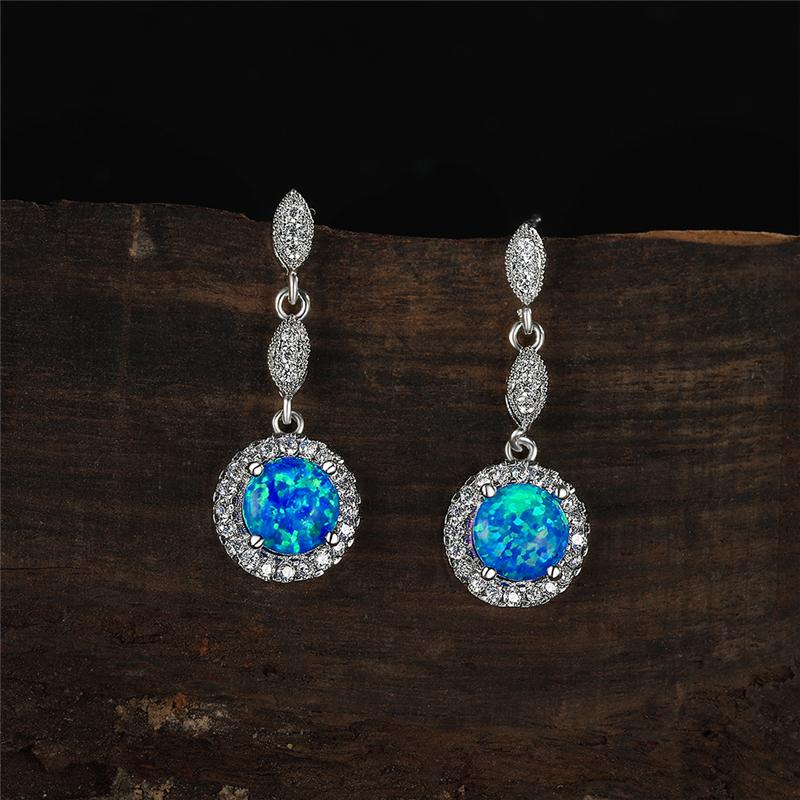 Orecchini Pendenti In Pietra Di Luna E Argento 925 – Cerchi A Goccia Ipoallergenici, Regalo Per Donne In Confezione Regalo