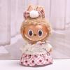 38cm Labubu Plush Doll Casual Outfit Set with Hat (Clothes Only)