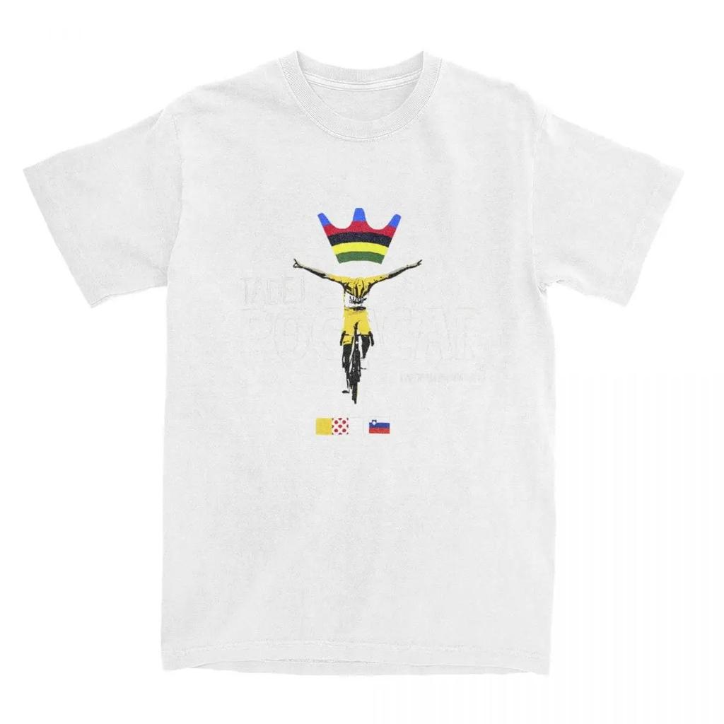 Camisetas de Ciclismo Tadej Pogacar Pogi Team para Hombre Ropa de Algodón 2025 Verano Tour-De France Mujer Manga Corta Cuello Redondo Camiseta Tops