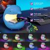 Wireless Charging Night Light Cute Dolphin Mood Colorful Ambient Lighting Bluetooth Speaker Bedroom Bedside Table Lamp